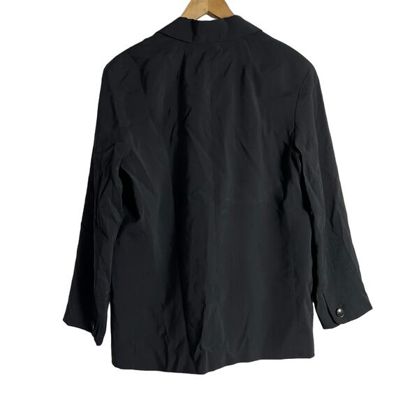 Madewell Black Oversized Relaxed Softdrape Blazer Jacket Size Medium - Picture 8 of 14
